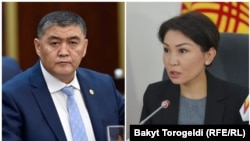 Камчыбек Ташиев и Эльвира Сурабалдиева. Коллаж.