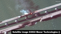 აფეთქება ყირიმის ხიდზე. 8 ოქტომბერი, 2022 წელი.