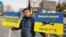 UKRAINE -- A protest action by the Iranian diaspora against Iranian officials' support for Russian aggression in Ukraine. Kyiv, October 28, 2022
