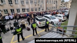 Протест на матичните лекари пред Министерството за здравство, 7 април 2022 година.