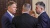 Klaus Iohannis, Nicolae Ciucă și Marcel Ciolacu discută la Palatul Cotroceni - imagine de arhivă. PSD și PNL sunt principalii beneficiari ai secretomaniei din jurul contractelor cu presa.