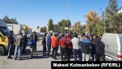 Таласта нааразылыкка чыккан айдоочулар. 