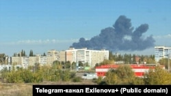 Атака дронов на "Газпром нефтехим Салават" 24 сентября 2025 года. Источник фото: Telegram-канал Exilenova+