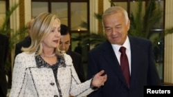 Встреча Хиллари Клинтон и Ислама Каримова в Ташкенте, 2011 год.
