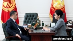 Садыр Жапаров и Атыр Абдрахматова. Архивное фото.