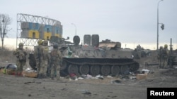 Украинанын аймагында талкаланган Орусиянын аскердик техникасы. 