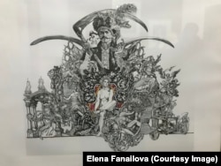 Малюнок Сергія Якутовича. Із серії до фільму режисера Юрія Ільєнка «Молитва за гетьмана Мазепу» (2001 рік)