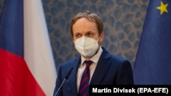 Външният министър на Чехия Якуб Кулханек даде пресконференция в четвъртък