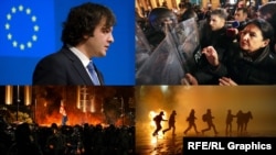 Ираклий Кобахидзе, Саломе Зурабишвили и протесты в Тбилиси