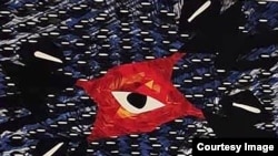 Дело на Ладислав Цветковски од изложбата „Огледало - лице в лице“ 