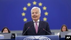 Didier Reynders az Európai Parlamentben 2023. június 14-én