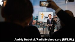 Марі Йованович в офісі Радіо Свобода у Києві, 2018 рік
