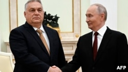 Виктор Орбан и Владимир Путин на встрече в Москве, 28 ноября 2025 года