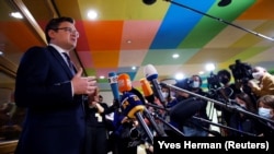 Украинанын тышкы иштер министри Дмитрий Кулеба. 21-февраль, 2022-жыл. Брюссель.