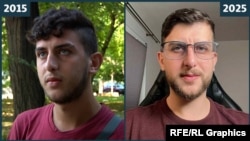 Majedeldin Abdulhai la Belgrad, în Serbia, în 2015, și în 2025, acasă, în Germania.