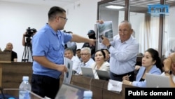 16 жастағы Шерзат Полаттың өліміне қатысты сот процесі. Талдықорған, 29 мамыр, 2025 жыл. Жоғарғы соттың телеграм-парақшасынан алынған сурет.