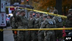 Soldați ai Gărzii Naționale, la locul atacului din Washington DC. 26 noiembrie, 2025.