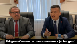 Чжан Цзінвей на зустрічі представників «Російсько-китайського Центру гуманітарного співробітництва» з представниками окупаційної адміністрації Донеччини у березні 2023 року