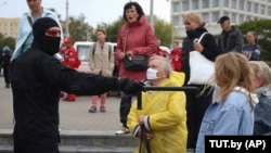 Падчас жаночага пратэсту ў Менску ў верасьні 2020 году