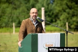 Kovács Zoltán, a Miniszterelnöki Kabinetiroda nemzetközi kommunikációért és kapcsolatokért felelős államtitkára, Darvaspusztán 2020. július 13-án