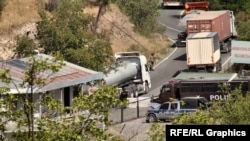 Азербайджанский пограничный пункт на автодороге Горис-Капан, сентябрь 2021 г․