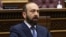 Armenia - Foreign Minister Ararat Mirzoyan speaks in the Armenian parliament, Yerevan, April 16, 2025.