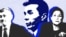 Колаж на Михаил Кавелашвили, Бидзина Иванашвили и Саломе Зурабишвили.