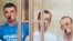 Рустем Ваитов, Нури Примов и Руслан Зейтуллаев (слева направо) в суде российского Ростова-на-Дону