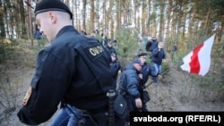 Затрыманьне Ніны Багінскай у Курапатах, 5 красавіка. 