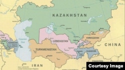 Карта Средней Азии.