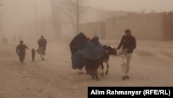 Пыльная буря в провинции Джаузджан.