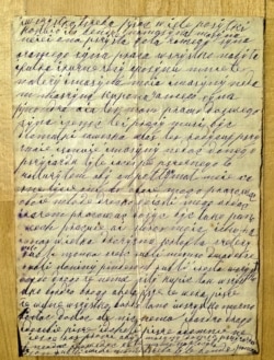 Jozefa's first letter home
