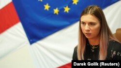 Варшава. Кристина Тимановская. Польшага качып барган беларус жөө күлүгү.  