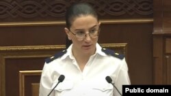 Armenia - Prosecutor General Anna Vardapetian addresses the National Assembly, Yerevan, July 4, 2025.