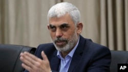 Yahya Sinwar, șeful grupării Hamas din Fâșia Gaza, în aprilie 2022. Este considerat de grup ca fiind „ministrul apărării”.