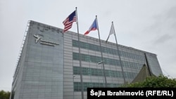 په پراګ کې د ازادې اروپا راډیو د مرکزي دفتر وداني - د اپرېل ۲۴مې انځور.