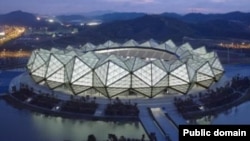 The government in Baku spent $134 million to build the 23,000-seat Crystal Hall for this year's Eurovision contest.