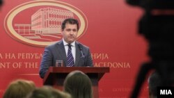 Прес-конференција на портпаролот на Влада, Миле Бошњаковски. (архива)