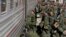 Российские новобранцы садятся в поезд на железнодорожной станции в Волгоградской области, Россия, 29 сентября 2022 года (иллюстративное фото)