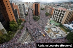 Мітынг апазыцыі ў Вэнэсуэле, Каракас, 23 студзеня 2018