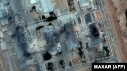 O imagine din satelit furnizată de Maxar Technologies pe 22 iunie arată pagubele produse în urma atacurilor americane asupra instalației de îmbogățire nucleară Isfahan din centrul Iranului.