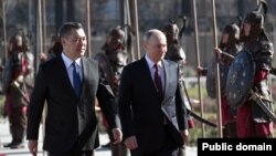 Россия президенти Владимир Путин ва Қирғизистон президенти Садир Жапаров. Бишкек, 25 ноябр, 2025 