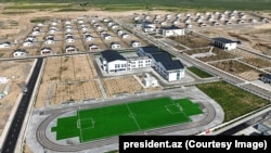 A village in the Aghdam district during its official opening in May 2025.