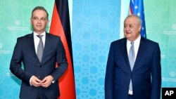 Ташкент- германскиот министер за надворешни работи Хајко Мас и неговиот узбескистански колега Абдулазиз Камилов, 30.08.2021 