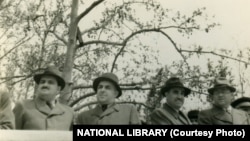 მარცხნიდან: ვასო გოგუა, მიხა ბარამია, ზაქარია ჩხუბიანიშვილი, კანდიდ ჩარკვიანი