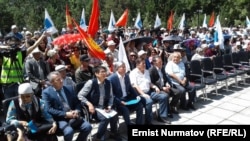 Алмазбек Атамбаев митингде.