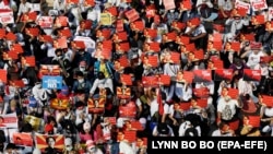 Янгондогу нааразылык акциясы, 22-февраль, 2021-жыл.