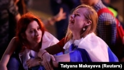 Երկրպագուն Խորվաթիայից Ռուսաստանի կրած պարտությունից հետո, Մոսկվա, 7-ը հուլիսի, 2018թ.