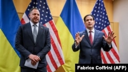 Украина ва АҚШ делегациялари раҳбарлари Андрей Ермак ва Марко Рубио Женевадаги музокаралардан сўнг.