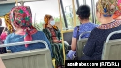 Общественный транспорт Ашхабада, июль, 2020 